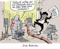◆　ドイツ語の風刺漫画に書いてある言葉の意味が　?　はてな