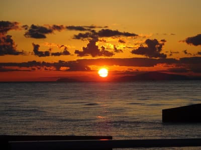 今日の夕陽（大蔵海岸）10月26日