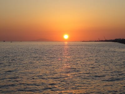 今日の夕陽（大蔵海岸）10月8日