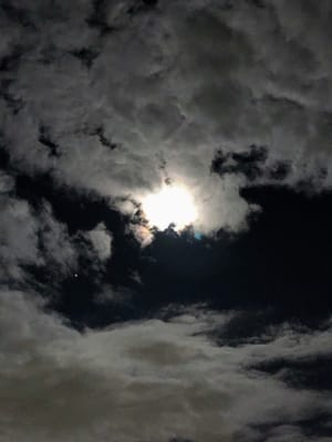 「月暈」！雲隠れ？