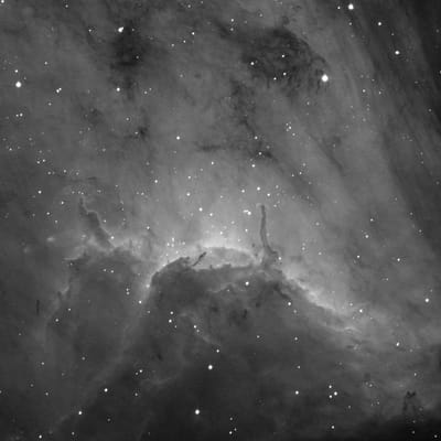 IC5070 ペリカン星雲の頭部をトリミングし上下を反転