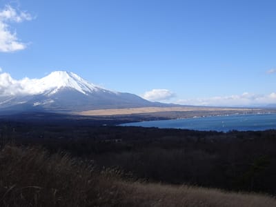 2017年お正月の富士山、山中湖パノラマ台にて