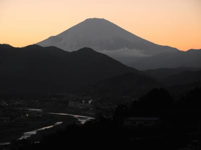 松田町 西平畑公園から見る富士山(夕景)