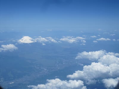 富士山と下界