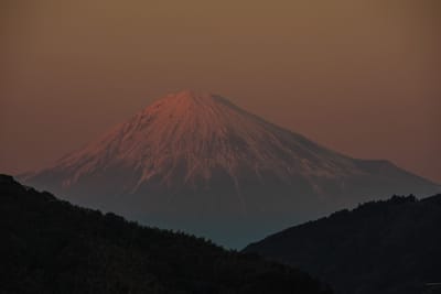 夕陽当たる富士山（リアルレゾリューション）