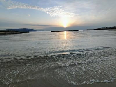 瀬戸内の夕陽　大蔵海岸