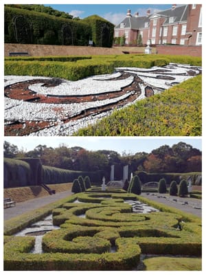 「整備された庭園」　昼間のパレスハウステンボス　　(佐賀長崎県ツアー3日目)　2023年10月31日