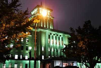 ☆　日本大通り NIHON odori  神奈川県庁(キングの塔)  夜景