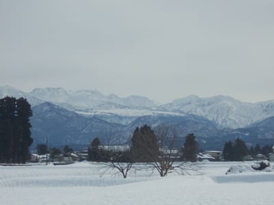 冬の空と立山