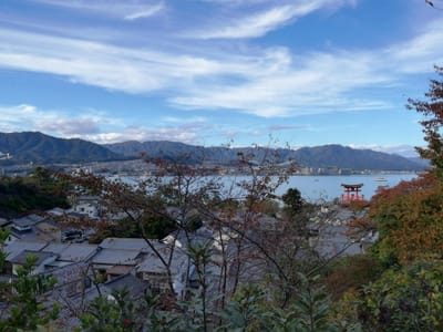 5　多宝塔のある高台からの眺望　　　厳島神社～多宝塔へ  (しまなみ海道ウォーキングツアー１日目)   2022年11月６日