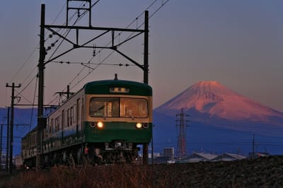 2023.1.20早番電車と富士