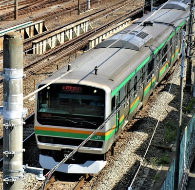🚋 上野東京ライン 🚋　 < 東海道線を走行するE231系 >