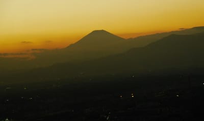 ☆Landmark Tower Sky Gardenより望む "富士山の夕景"