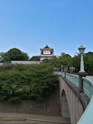 石川橋から重要文化財石川門