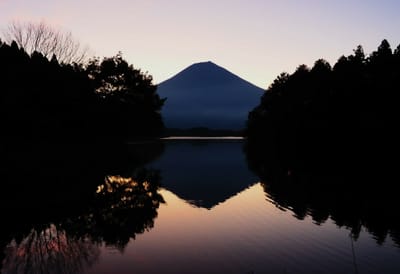 田貫湖の夜明け前