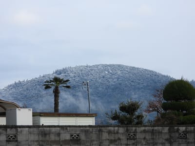 雪化粧三輪山