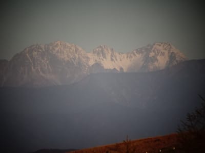 初冠雪した中部地方の山々、霧ヶ峰ビーナスラインからの展望