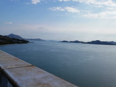 「橋げたからの風景」愛媛県側に進む    しまなみ海道ウォーキング③ー４   2022年11月７日