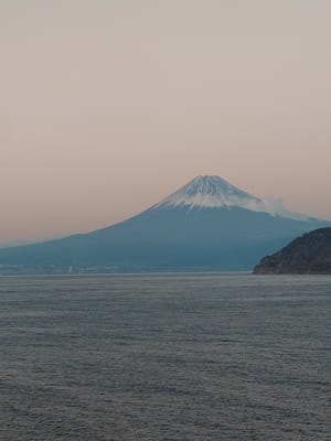 西海岸からの富士