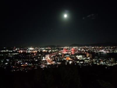 若松高塔山公園からの夜景と一三夜等