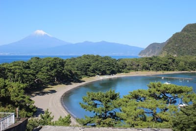 昭和っぽい富士山の見える風景
