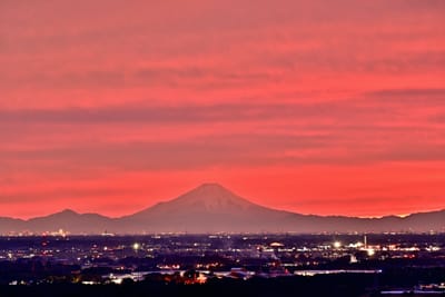 今シーズン初の富士山と浅間山