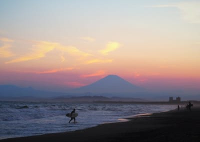 2022年7月2日の夕暮れの富士山