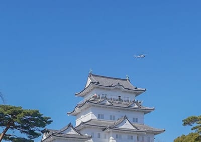 小田原城の青い空