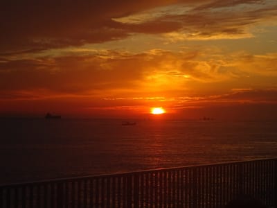 今日の夕陽　大蔵海岸　（1２月６日）