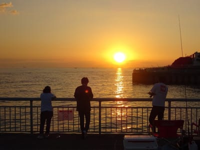 今日の夕陽（大蔵海岸）１０月９日