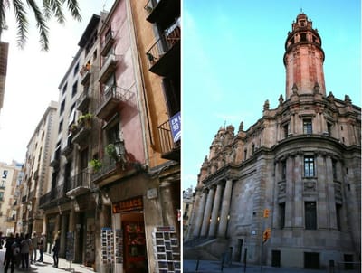バルセロナ散歩　見上げる建物