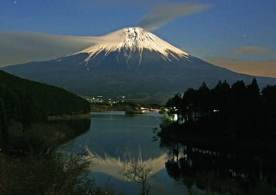 十五夜の富士山