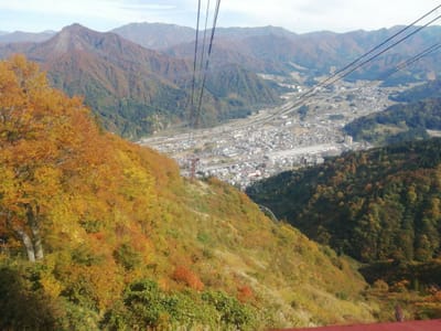 「ロープウェイ車窓」から　　湯沢高原⑥ー2   (奥越後奥信州紅葉ツアー１日目)   2022年10月27日