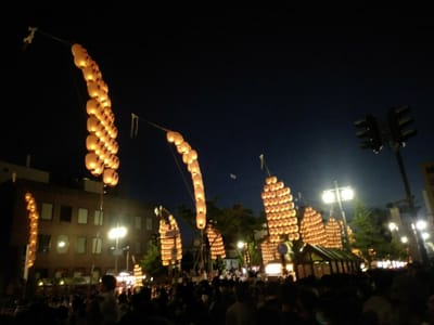 秋田竿灯祭りへ（2022・8・6最終日）