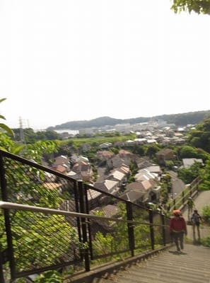 京急田浦から10分ほど歩いた静かな住宅地から、234段の階段を登る