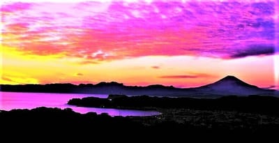 <お気に入り写真>　　🗻　富士山の夕景　🗻