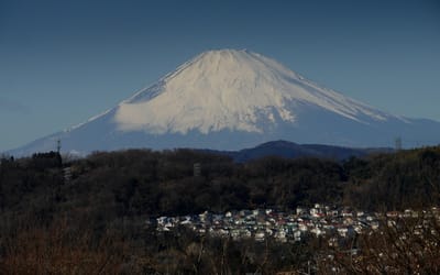 「関東の富士見百景」県立大磯城山公園から見る富士山