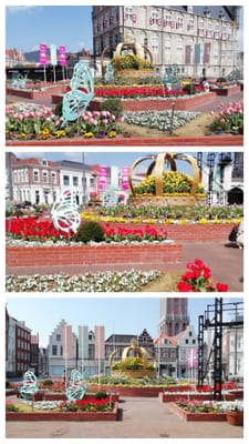 「花の広場」　花の装飾、キャラクターショー　inハウステンボス　(長崎県福岡県ツアー2日目)　　2024年3月8日