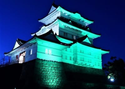 🏰 小田原城のライトアップが、カラーLED照明に ❣
