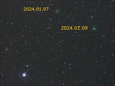 紫金山第1彗星スタック