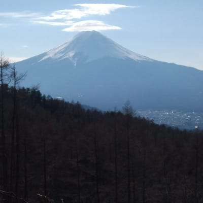 帽子をかぶった富士山