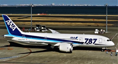 <蔵出し> 巨大「787」ロゴのANAボーイング787-8型機