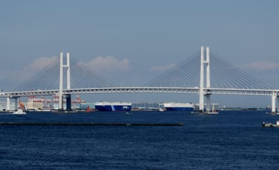 横浜大さん橋から見る眺望