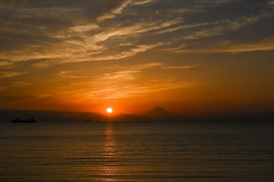 館山湾の夕日(その3)