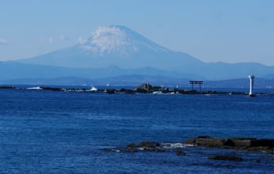 葉山町（森戸海岸）から見る富士山