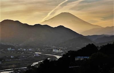 <お気に入り写真>　松田山から見た富士山（夕景）