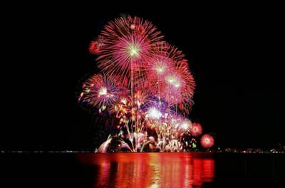 宍道湖の花火。