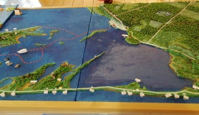 「地形図」模型」嵐の野付半島を歩く　　　(ひがし北海道秘境探訪ツアー２日目)　　　　2023年5月21日
