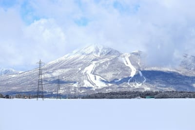 磐梯山雪景色