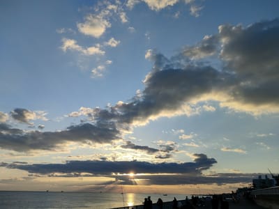 今日の夕陽　大蔵海岸